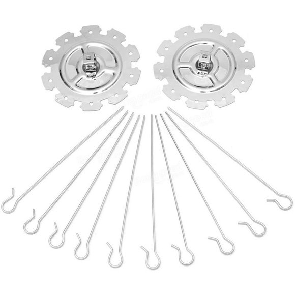 BBQ Steel Metal Roaster Rotisserie Skewers Needle Cage Oven Rotisserie Motor - Picture 15 of 15